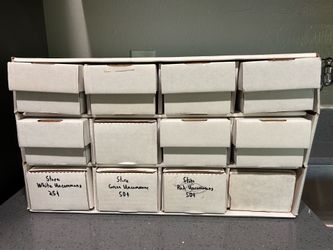 9600ct storage box container filled with empty 800ct boxes great for sports cards and tcg