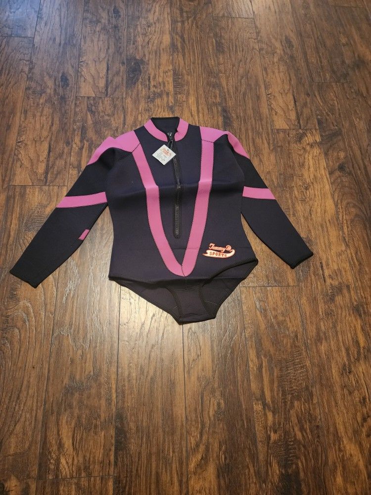 Tommy D Sports Full Length Women's Diving Wetsuit Size Large, 5mm Thick, Two Piece Combo