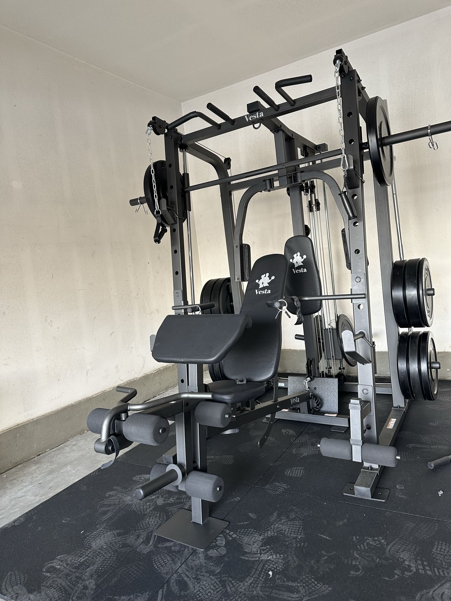 Smith Machine SM1001/FID Adj Bench/Gym Equipment/Fitness/Squat Rack/‼️⭕️WEIGHTS AND OLYMPIC BARBELL SOLD INDIVIDUALLY ⭕️‼️FREE DELIVERY🚚