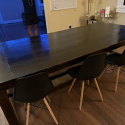 Handcrafted Solid Wood Dining Table