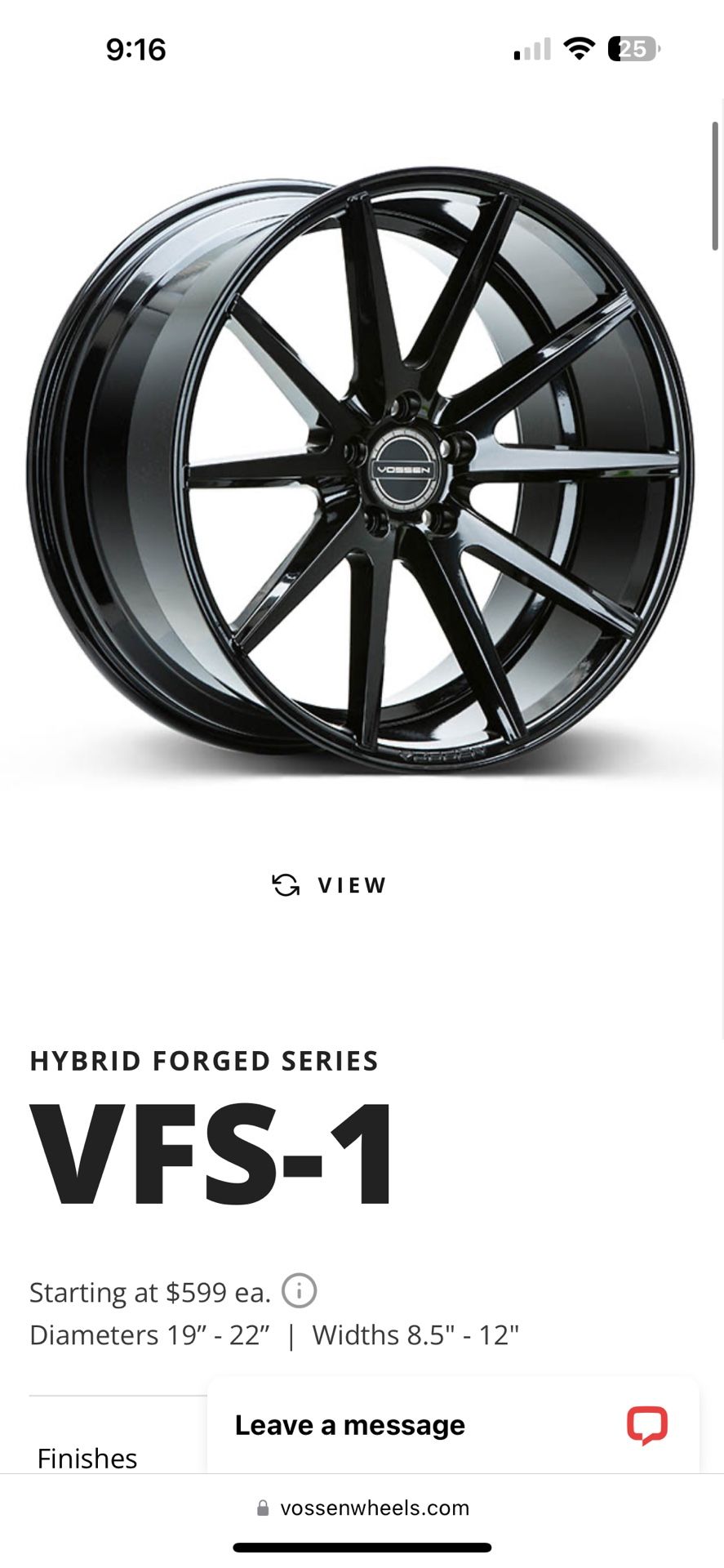 Vossen VFS-1 20in 5x114