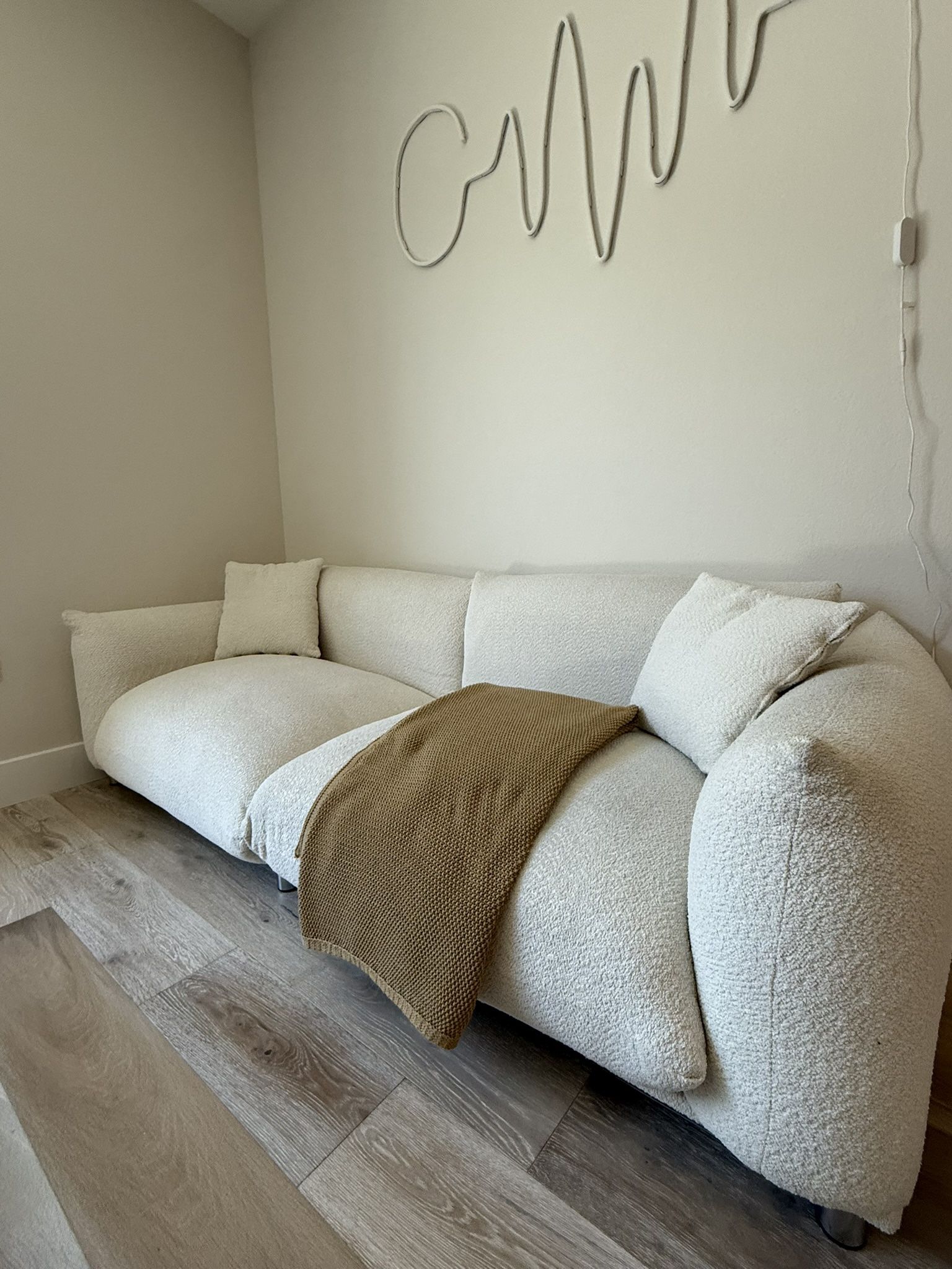 White fabric Sofa
