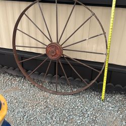 Antique Iron Wagon Wheel