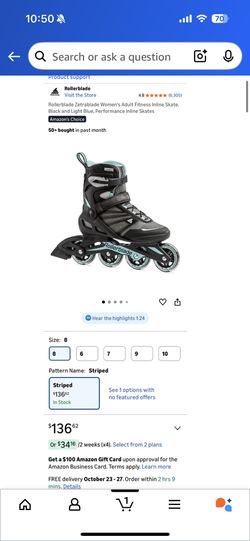 Rollerblades Inline skates Women’s sz 8