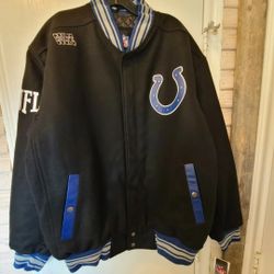 Indianapolis Colts Jacket Coat Chamarra Size Men's LARGE BRAND NEW Tagged $229