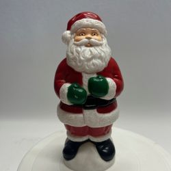 Vintage 10” Santa Christmas Pathway light Topper General Foam Blow mold