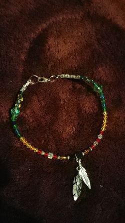 Handmade ankle or braclet, crystal