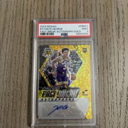 2023 Mosaic Keyonte George Fast Break Autograph – Gold – PSA 9 Mint 