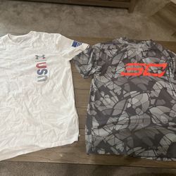 2 Mens Sz M Under Armour Tops