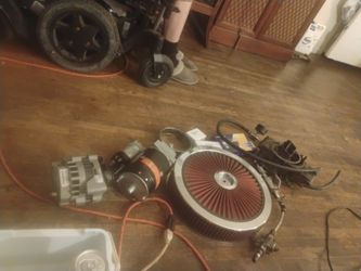 Parts From A 454 Chevy Breather Alternator Brand New Stater And Carboerator