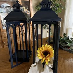 Black Tall Lanterns (2) 