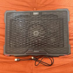 AICHESON Laptop Cooling Pad 5 Fans Up to 17.3 Inch Heavy Notebook Cooler , Blue LED Lights, 2 USB Ports, S035, Blue-5fans 