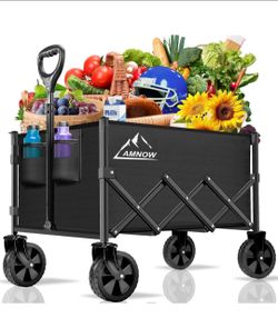 New!!!   100L Collapsible Wagon Cart with All Terrain Wheels, 350LBS, Black
Rust-proof steel frame, 28×18×12in, only 13lbs