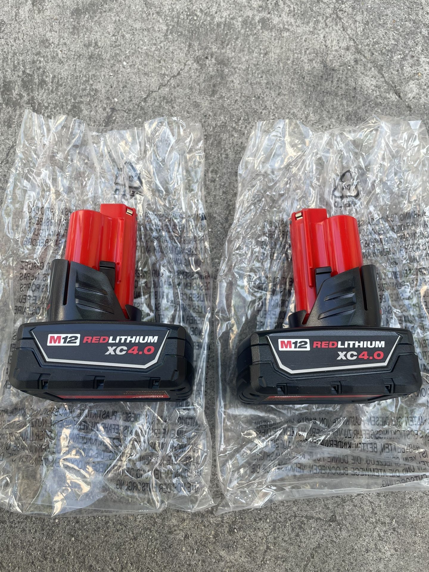 Milwaukee M12 12-Volt Lithium-Ion XC Extended Capacity Battery 2x Pack 4.0Ah $99 New