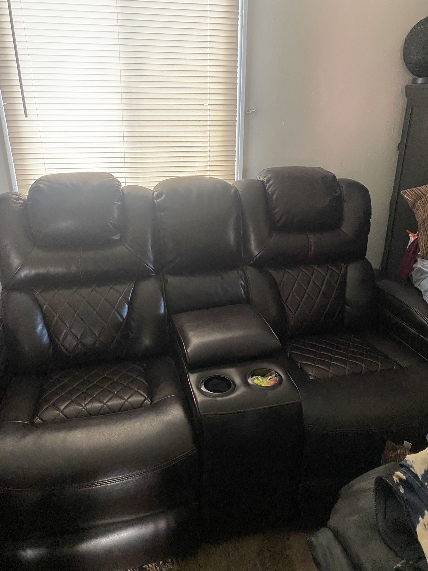 Leather Recliner Sofa