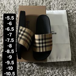Burberry Slides(sizes 5-12✅) $100