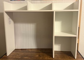 Desk top bookshelf organizer