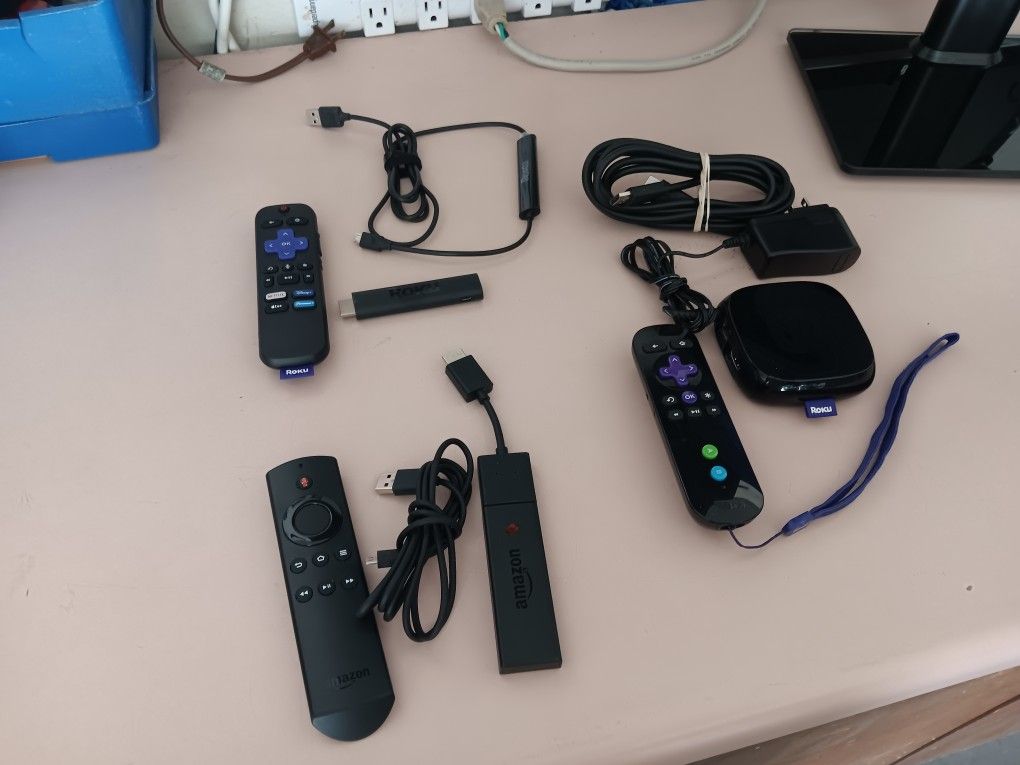 Roku Streaming Or Amazon Fire Streaming With Remote $15 Each