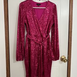 Hot Pink Sequin Dress