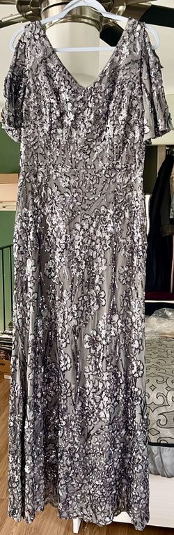 Alex Evenings Blue Sequin Women Dress (12)