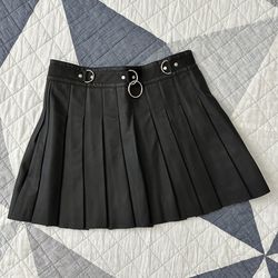 Dolls Kill Leather Mini Skirt