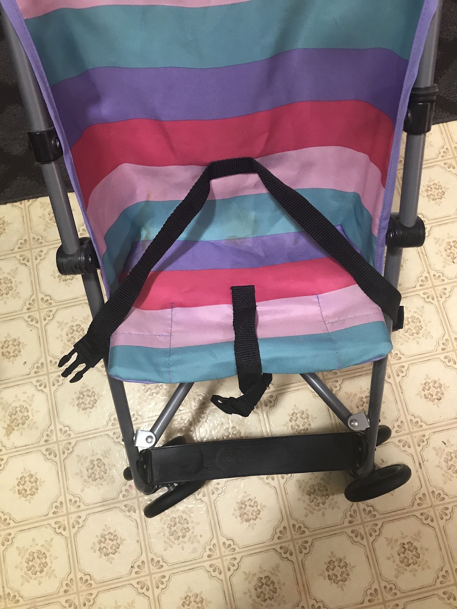 = multicolored, collapsible baby /toddler stroller for sale.