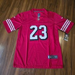 49ers McCaffrey Red Throwbacks Jerseys $50ea Firm S M L Xl 2x 3x 