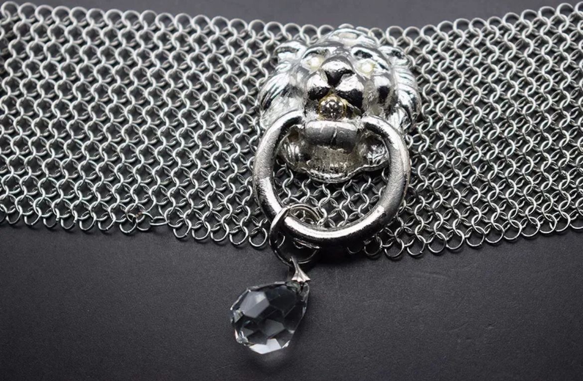 Lion Crystal Chain 2" bracelet
