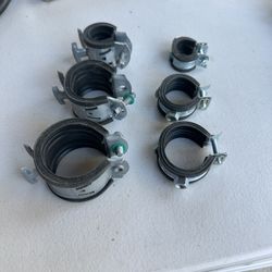 Black Rubber Coated Hose, Pipe Clamps