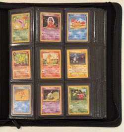 Vintage Pokémon cards with binder