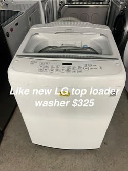 Like New LG top Loander Washer