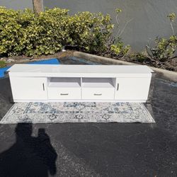 Beautiful White Modern Tv Stand Television Table Media Center Console 