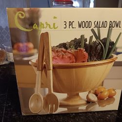 3 Piece SALAD BOWL WOOD SET