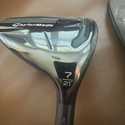 TAYLORMADE QI35 21* 7 WOOD  MITSUBISHI TENSEI 1K PRO WHITE 80 TX