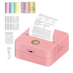 YAOYUQIAN Print Pods Mini - Sticker Printer Portable Thermal Inkless Sticker Maker Machine Pocket Phone Instant Print for Study Graphics, Anatomical D