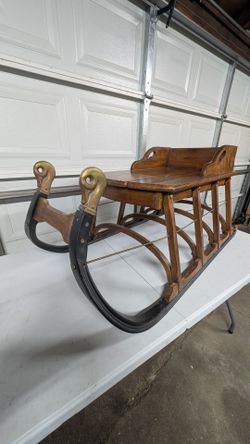 Vintage Thomasville Decorative Christmas Sled Side Table