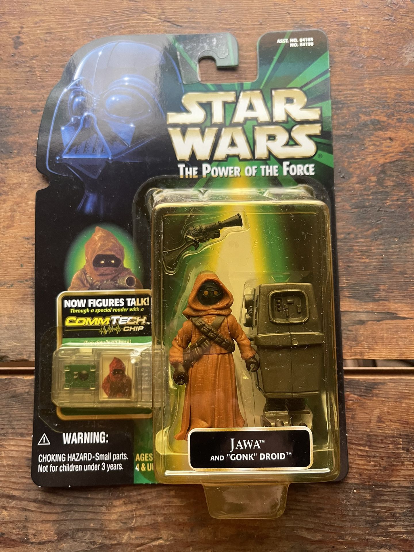 1999 Star Wars Power of the Force Jawa & Gonk Droid Commtech Chip Action Figure