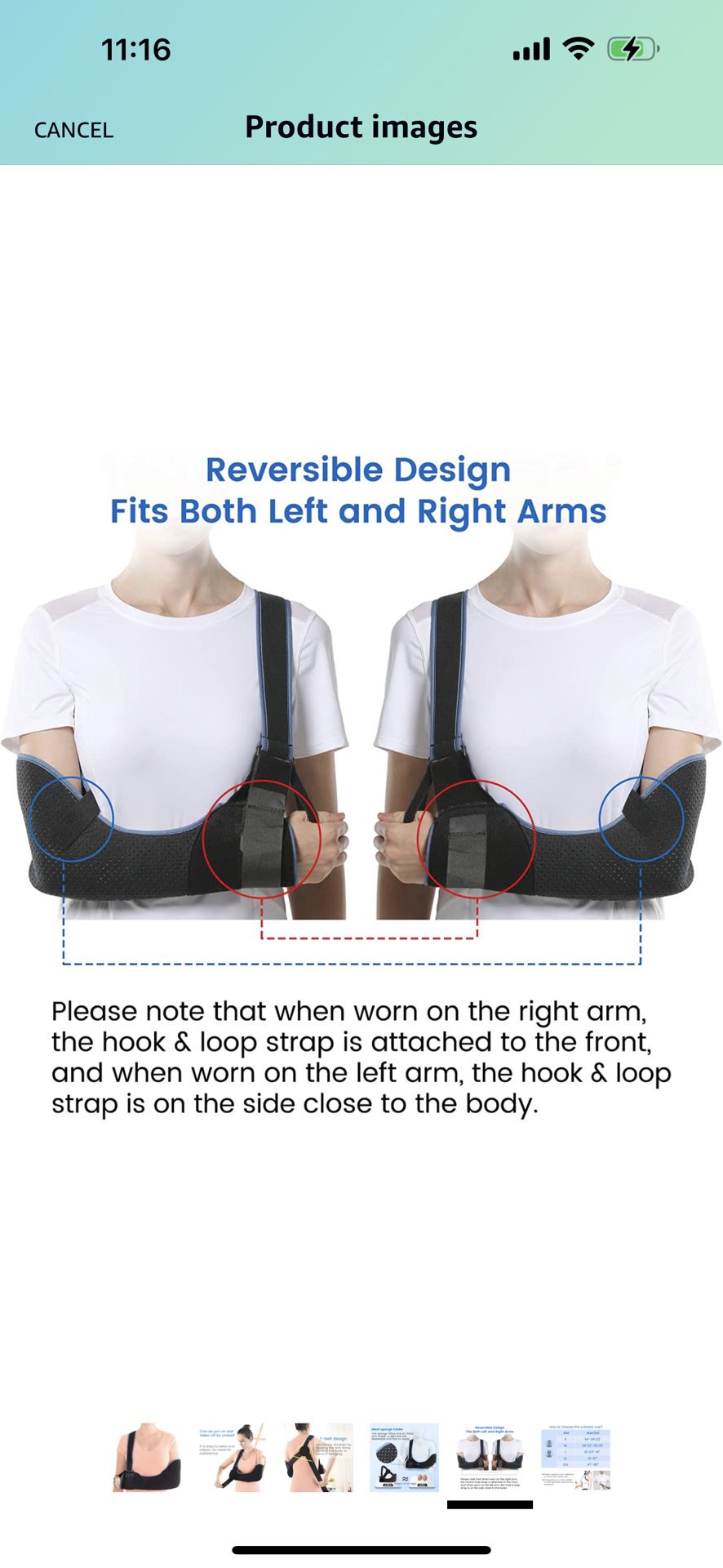 Arm Sling Shoulder Immobilizer (Medium) 2 pieces