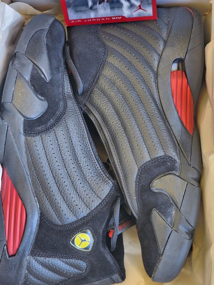 Air Jordan 14 Retro Size 12 Men Blk 