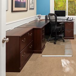 Free Large Wood Desk And Filing Cabinet