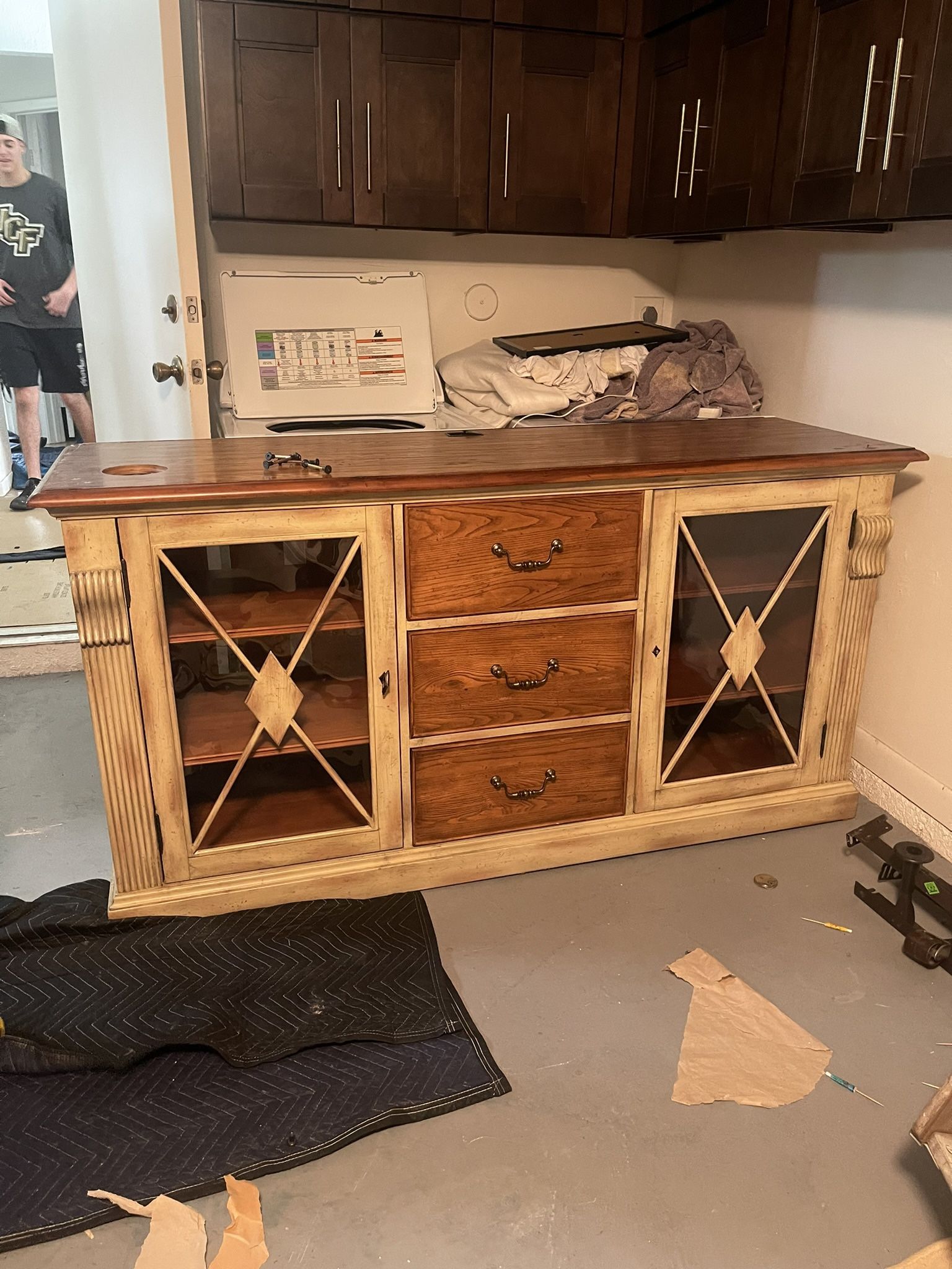 Large TV Wood Console Table - ONLY $55