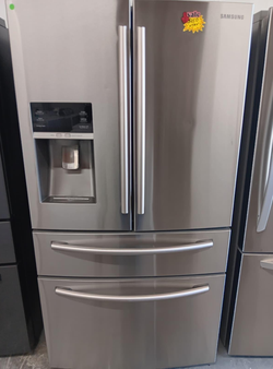 Samsung 4‑Door French Door Fridge – Stainless, Ice/Water Dispenser