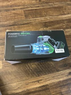 Cordless Leaf Blower - 500,000 rpm, 2 Batteries, 5-Level Adjustable, Battery Blower for Garden, Snow, Dust, Car and Garden Cleaning, Grey