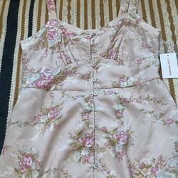 New Lucky Brand Women’s Cottagecore Milkmaid Floral Summer Dress M