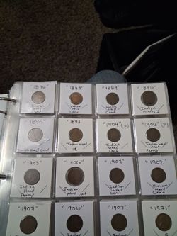 19 Indian head pennies $75