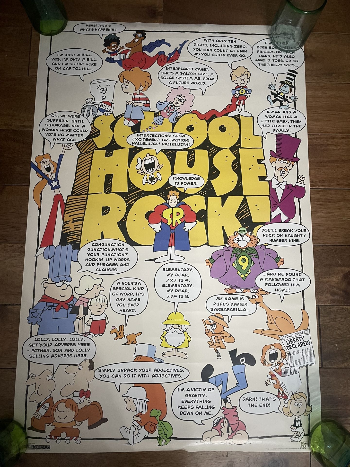 Vintage School House Rocks Poster 35x23 Rare”