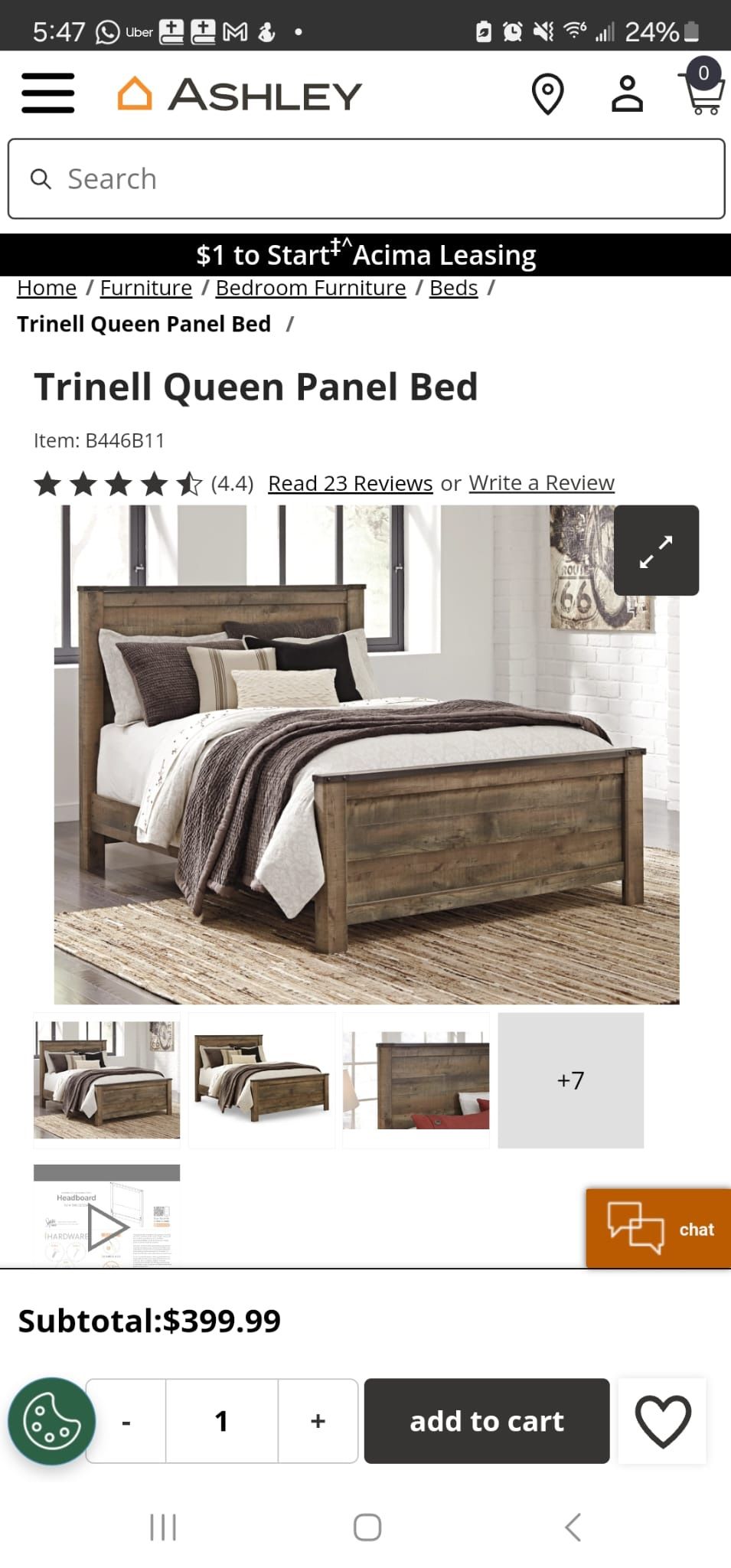 Trinell Queen Panel Bed 🔥 70% OFF – LIMITED TIME DEAL! 🔥