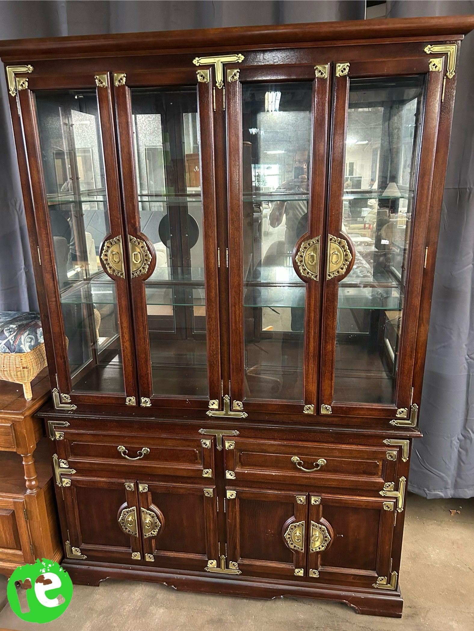 Bernhardt Asian 2 Pieces China Cabinet