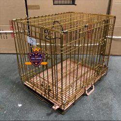 Dog Crate Wire Fodling Size 24” Inch Small With Grid And Tray 