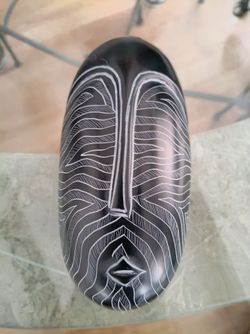 Soapstone Tribal Mask Trinket Box